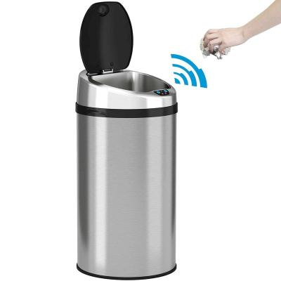 China Durable High Quality Dustin Bin 30L Household Stainless Steel Automatic Sensor Trash Can for sale