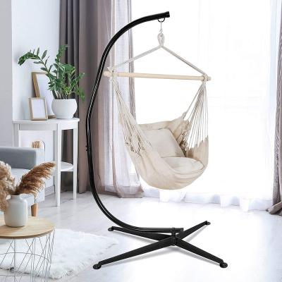 China Single Hammock Hanging Stand Hammock Chair Stand - 360 Degree Rotation Hammock Chair C-Stand for sale