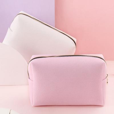 China Fashoion Cute Fashion Girls Women Makeup Brush Bags Travel To Wash Toiletry Bag Canvas Makeup Cosmetic Bags for sale