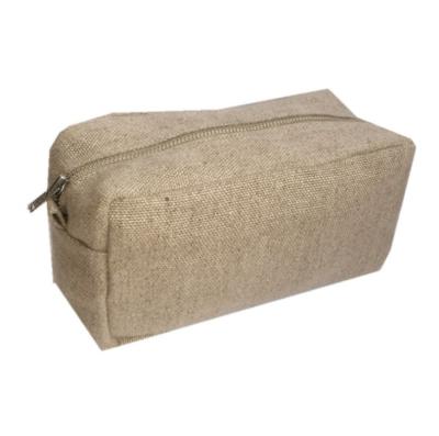 China Eco Feature OEM Feature Women Cotton Natural Jute Burlap Cosmetic Makeup Bag for sale