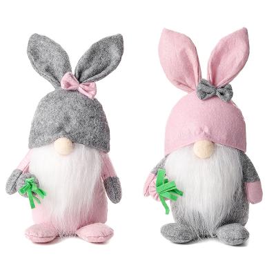 China Scandinavian Swedish Handmade Easter Bunny Gnomes Rabbit Tomte Nordic Nisse Pink Spring Tomte Tray Decorations for Household Home Decor for sale