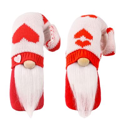 China 2022 Handmade Valentine Gift Swedish Tomte Dwarf Figurines Table Stuffed Gnomes Plush Doll Table Decoration for sale