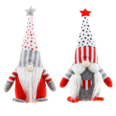 China 100% Eco-Friendly 4th of July Gnome Veterans Day Election Decoration Home Patriotic Uncle Sam Tomte Plush Doll Dwarf Table Top Ornament Supplies for sale