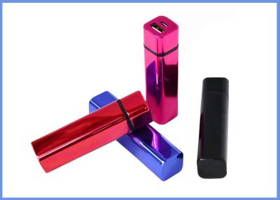 China Aluminum Portable USB Power Bank 2600mAh lipstick battery charger as  gift for girls for sale