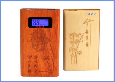 China Rechargeable li - polymer Wooden Power Bank external battery mobile charger 5200mA for sale