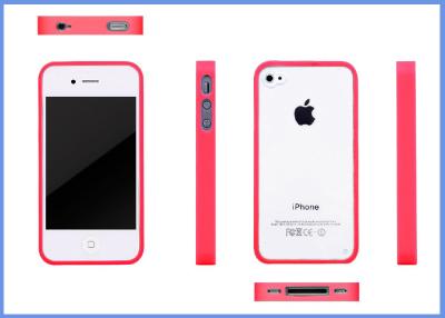 China Custom Transparent Mobile Phone Case With Silicone Middle Frame For iPhone 4 / 5 / 5S / 5C for sale