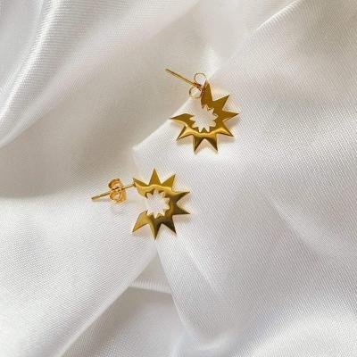 China 2020 New TRENDY Design Stainless Steel Material Women Flower Stud Earrings for sale