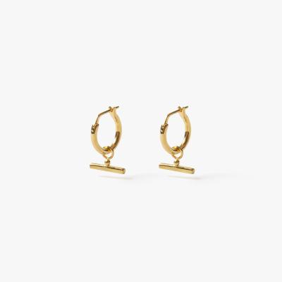 China Lastest FASHIONABLE Style Stainless Steel Gold Plated Earring For Women Circle for sale