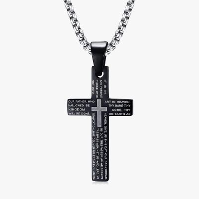 China FASHIONABLE Tasty Black Color Hip Hop Style Stainless Steel Religious Pendant for sale