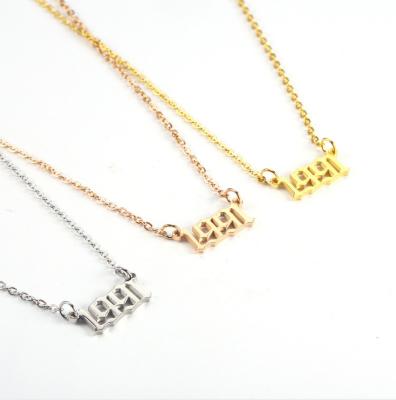 China Professional Customized Stainless Steel Customized Birth Year Necklace China Manufacturer for sale