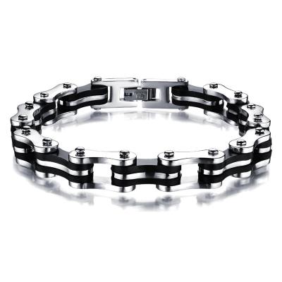 China TRENDY Simple Style Stainless Steel Man Jewelry Motorcycle Bracelet for sale