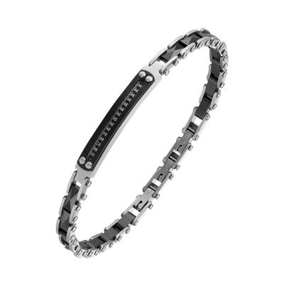 China New Design CLASSIC Permanent Black Magnetic Stainless Steel Clasp Bracelet Jewelry for sale