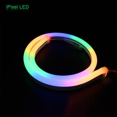 China Garden 14 x 25mm Side View DMX RGBW Led Strip DC24V Neon Pixel Flex Neon Led Strip for sale