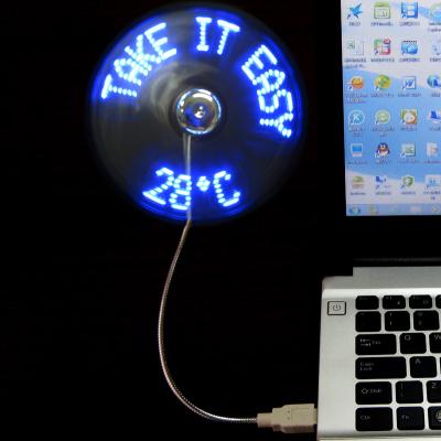 China Flexible USB Device USB Message Fan With Temperature Display Portable USB Fan Usb Device With Thermometer CE ROHS Function Customized FCC for sale