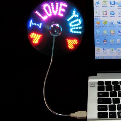 China Factory Direct Multi-color RGB Gooseneck USB Flexible Programmable Fan LED Messaege Fan, Laptop CE ROHS/EMC UF-211-06RGB Multicolor Desktop Computer for sale