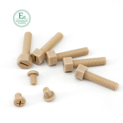 China MC-201 High Precision Part Peek Hex Customized Plastic Socket Head Screws for sale