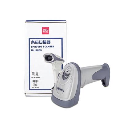 China Handheld Laser 1D 2D 2D DeLi 14883 A4 Barcode Scanner Wired Code Reader for sale