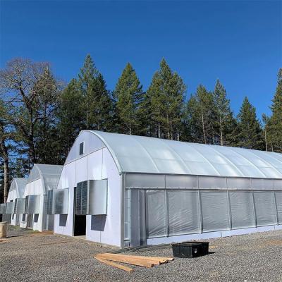 China Automated Lightweight Deprivation Light Deprivation Blackout Tunnel Greenhouse For Outdoor Plant Growing for sale