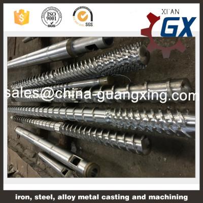 China bimetallic plastic extruder screw and barrel for pvc extruder and pipe extruder for sale