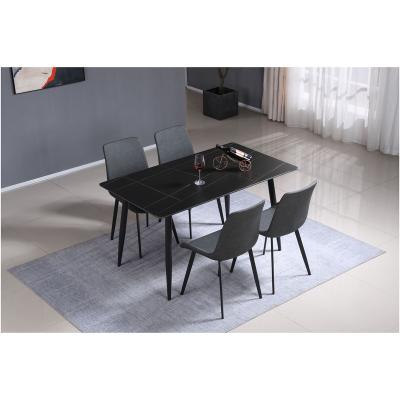 China New Design Durability Chipboard Stone Round Dining Table for sale