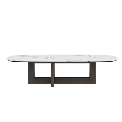 China Strong Stability Good Price Marble Coffee Table Black for sale