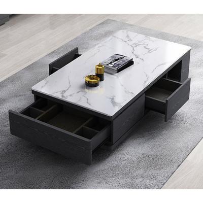 China Durability Best Price Natural White Sintered Rectangular Stone Coffee Table Product for sale