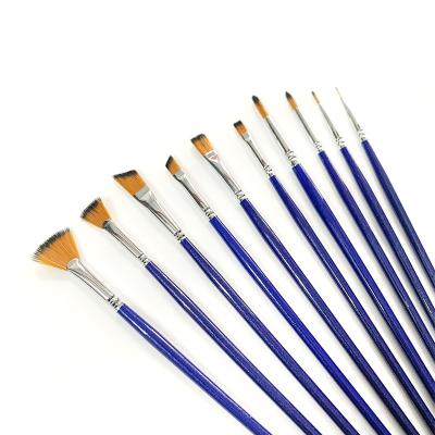 China For Painting Watercolor Art Brushes For Painting From Manufacturer Supply High Quality Paint Brush 10Pcs for sale