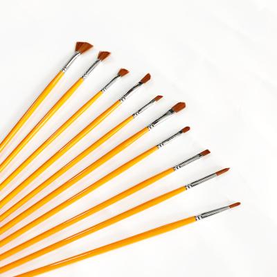 China For Painting Premium Quality High End Watercolor Paint Brushes 10 Pieces Gouache Art Painting Brushes for sale