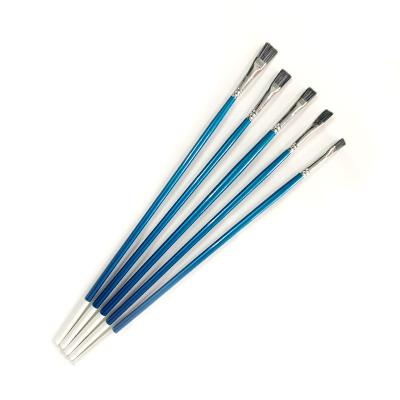 China To Paint China Manufacturer Wholesale Shape Nylon Flat Paint Brush Set 5 Pieces Can Be Customized for sale