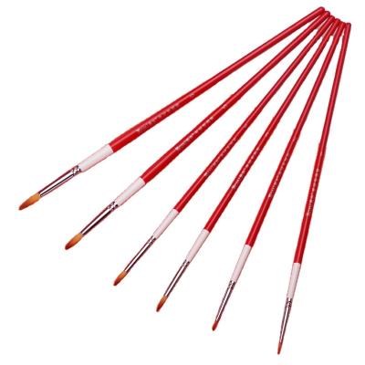 China To Paint New Design Bestline Brush Color Triangle Bar Hook Mahogany Line Pens Set Of 6 Brushes for sale