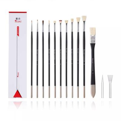 China Fine Oil Watercolor Paint Brush Set Artist Detail Tip Paintbrush Pen Brushes 11pcs/set Painting Craft Acrylic Art Paintbrush Pen Brushes for sale