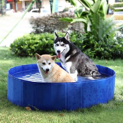 China Stocked Cat Grooming Foldable Portable Indoor Pet PVC Plastic Dog Swimming Pool Outdoor Bathtub for sale