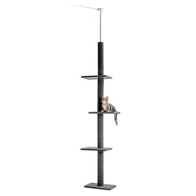 China Three-Tier Floor-to-Ceiling Tree Stocked from Cat Tree Modern Cat Climbing for sale