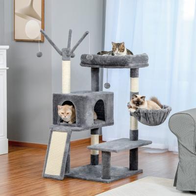 China Stocked Modern Multilevel Cat Tree House Cat Climb Tower Cat Scratcher US Current Free Shipping for sale