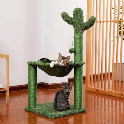 China Free Shipping Stocked US Warehouse Cactus Cat Tree Condo Cat Climbing Post Cat Scratching Post for sale