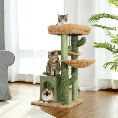 China US Stocked Free Shipping Modern Cat Scratcher Cat Tree Housing Cat Scratching Post Hammock for sale