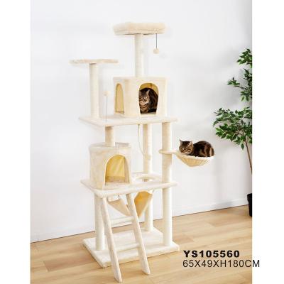 China Making Sustainable Large Modern Climbing Scratching Cat Tree Tower for sale