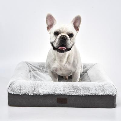 China High Quality Fashionable Travel European Style Fur Large Private Label Dog Bed for sale