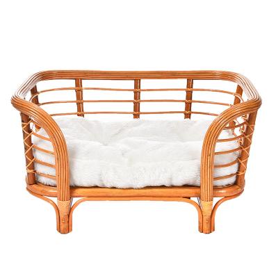 China Luxury Waterproof Rattan High Dog Sofa Bed Pet Beds And Accessories For Dogs 84*55*h44cm not support daily time 15-40days 100pcs for sale