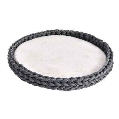 China Travel Comfortable Foam Filled Round Knit Dog Bed for sale