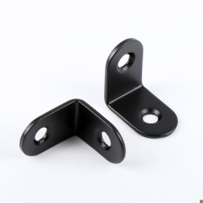 China Fashionable Wholesale 90 Degree Corner Brace L Shape Black Steel Corner Bracket Metal Corner Bracket For Furniture Corner Bracket for sale