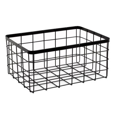 China Best Quality Wholesale Modern Square Shape Wide Wire Metal Storage Basket Design Basket For Household Supplier Price for sale