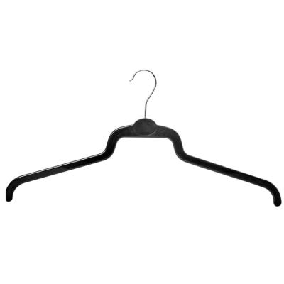 China Factory Modern Custom Men's Clothes Hanger Black Clothes Hanger With Metal Hook for sale