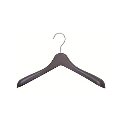 China Customized plastic supplier thick wholesale minimalist lady coat metal hook hanger for clothing stores for sale