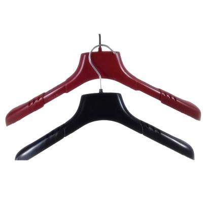 China Traditional Space Saving High Quality Practical Durable Plastic Cloth Hanger Adjustable Hanger One Fitted All Size Wide Shoulder for sale