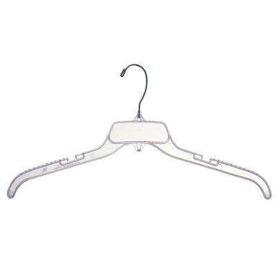 China Traditional Customized Hanger Supplier For Men Hanger Transparent Plastic With Metal Hook for sale