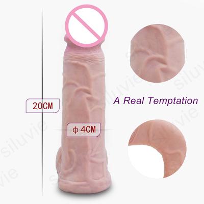 China Realistic Realistic Dildo Toy Eco-friendly Realistic Dildo Women Tape Skin Feeling Safe Material Dildo for sale