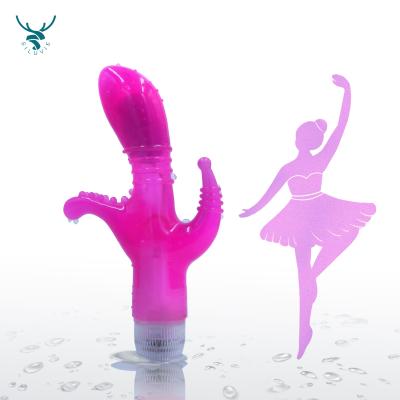 China SILUVIE TPR Stimulation Dancing Dildo Multisite Vibrator for Women Waterproof Vagina Clitoris Anus Female Massager Three in One Adult Sex Toy for sale