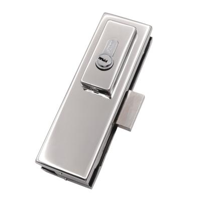 China 8-12mm Premium Quality Glass Door Lock Patch Fittings With 3 Keys And Brass Cylinder For Glass Door for sale