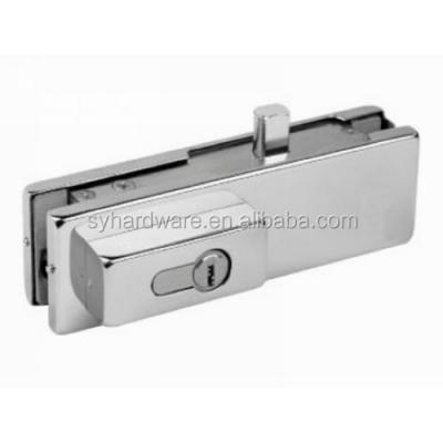 China Aluminum Glass Door Fulaisi Door Lock Patch Fittings, Bottom Patch Key Security Lock for sale